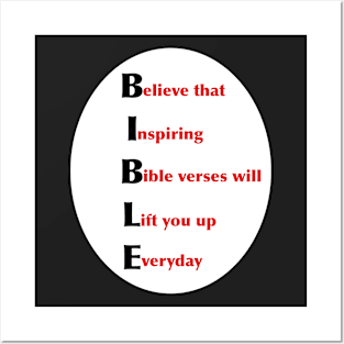 B.I.B.L.E. Believe That Inspiring Bible Verses Will Lift You Up Everyday Posters and Art